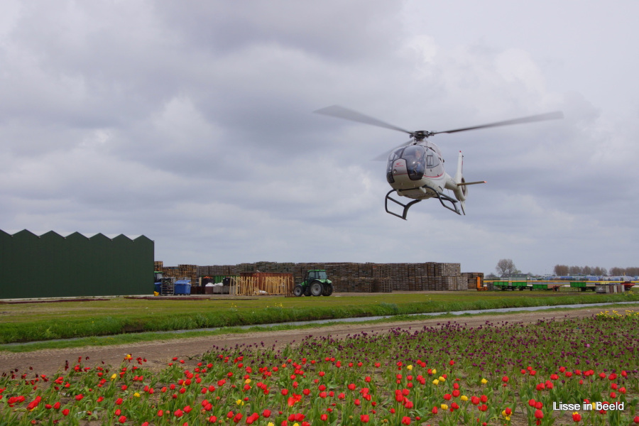 Helikoptervlucht boven Lisse